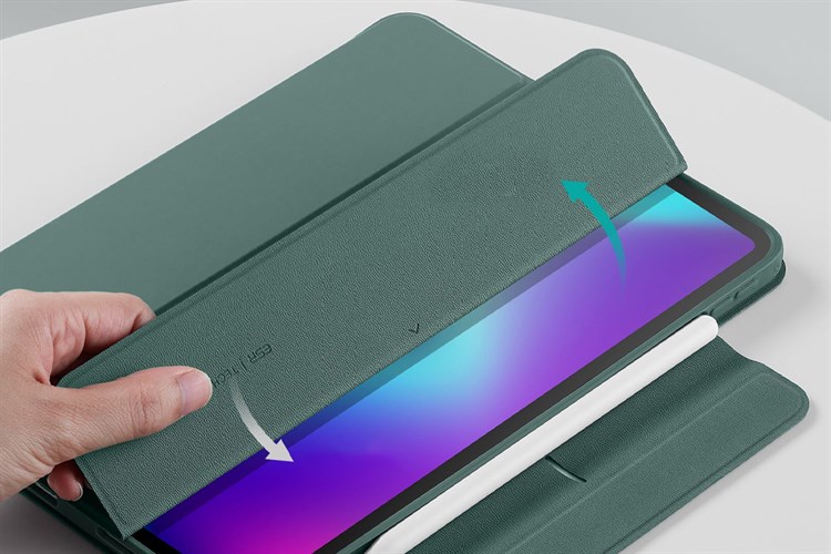 Bao da nắp gập iPad Pro 12.9 inch ESR Rebound Hybrid 360 Chính hãng Màu Xanh rêu