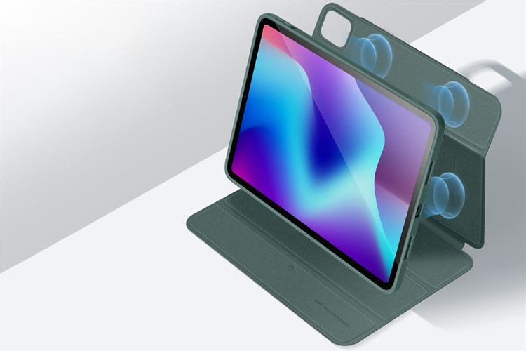 Bao da nắp gập iPad Pro 12.9 inch ESR Rebound Hybrid 360 Chính hãng Màu Xanh rêu