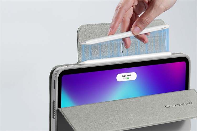 Bao da nắp gập iPad Pro 12.9 inch ESR Rebound Hybrid 360 Chính hãng Màu Xám