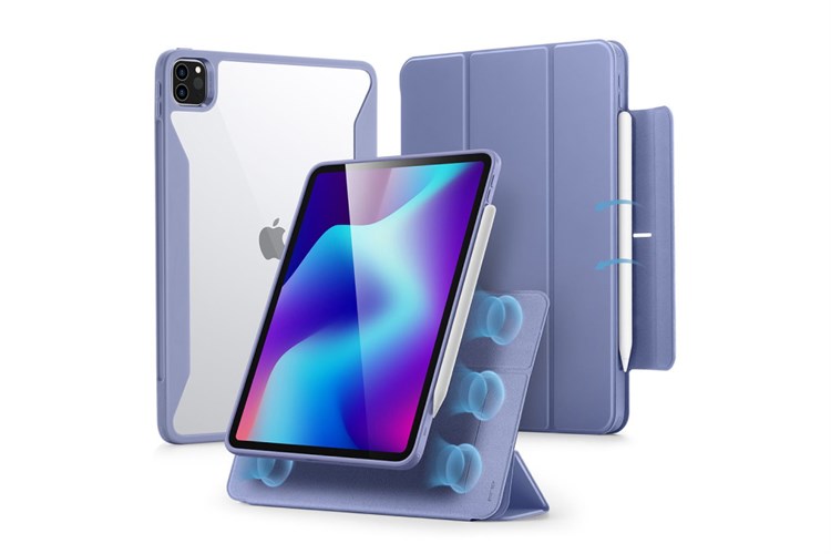 Bao da nắp gập iPad Pro 12.9 inch ESR Rebound Hybrid 360 Chính hãng Màu Tím