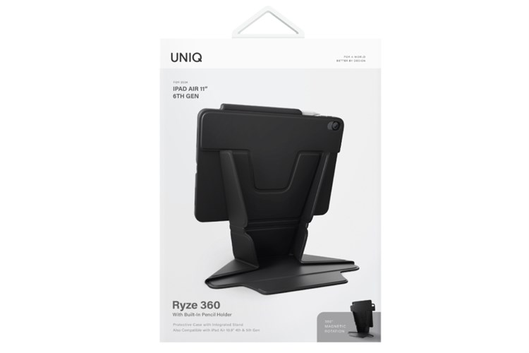 Bao da nắp gập iPad Air 6 M2/ Air M3 13 inch Nhựa TPU da PU UNIQ RYZE 360 Màu Đen