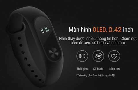 màn hình vòng đeo tay xiaomi mi band 2