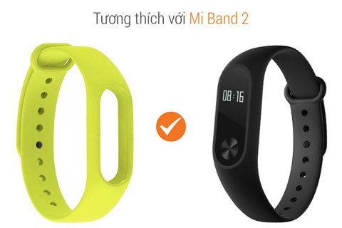 Vòng tay thay thế Mi-Band 2 Xanh lá