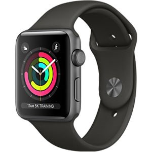 Apple Watch S3 GPS, 42mm viền nhôm, dây màu đen