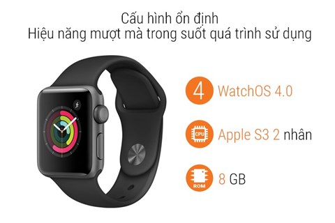 Apple Watch S3 GPS với Rom 8GB, Watch 4.0