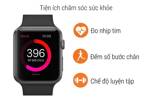 Apple Watch S3 GPS có nhiều tiện ích như đo nhịp tim