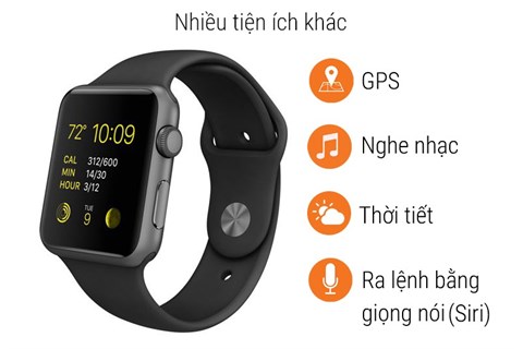 Apple Watch S3 GPS nhiều tiện ích như nghe nhạc, GPS