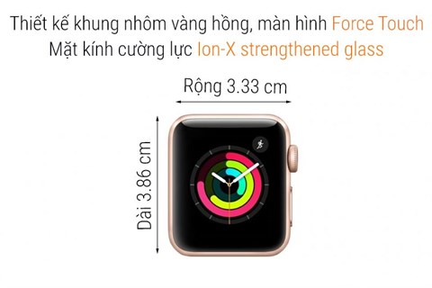 Apple Watch S3 GPS, 38mm viền nhôm, dây màu hồng