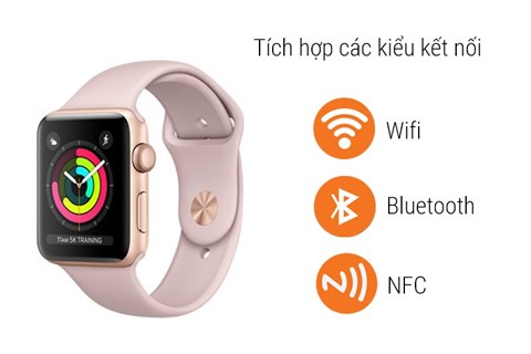 Apple Watch S3 GPS, 38mm mặt nhôm, dây màu hồng