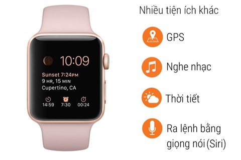 Apple Watch S3 GPS, 38mm mặt nhôm, dây màu hồng