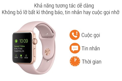 Apple Watch S3 GPS, 38mm mặt nhôm, dây màu hồng