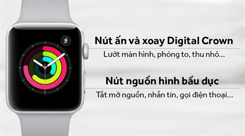 Apple Watch S3 GPS, 38mm viền nhôm, dây màu trắng xám