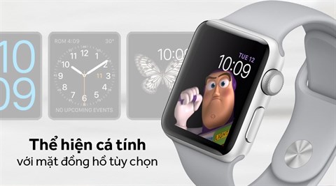 Apple Watch S3 GPS, 38mm viền nhôm, dây màu trắng xám