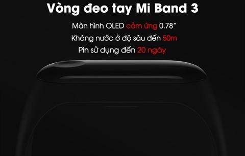 Các tính năng nổi bật của vòng đeo tay mi band 3