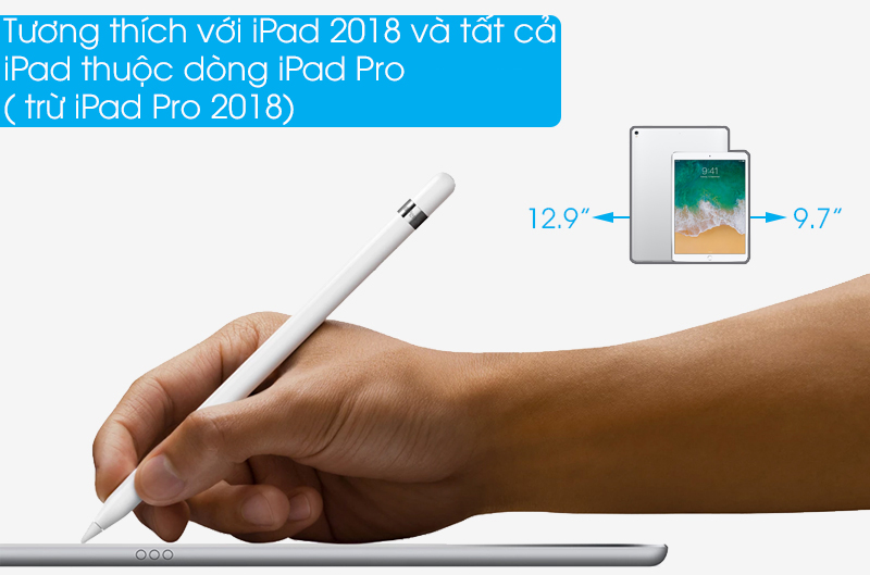 Bút cảm ứng Apple Pencil tương thích tốt với các dòng iPad