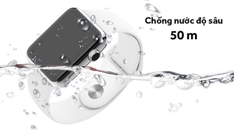 Apple Watch S1, 38mm, viền nhôm, dây cao su màu trắng