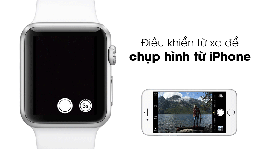 Apple Watch S2 38mm mặt nhôm, dây cao su màu trắng