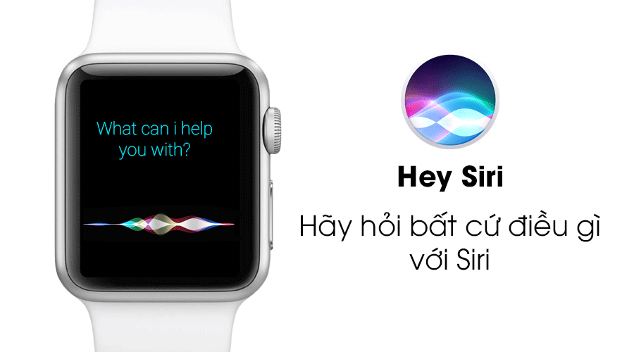 Apple Watch S2 38mm mặt nhôm, dây cao su màu trắng