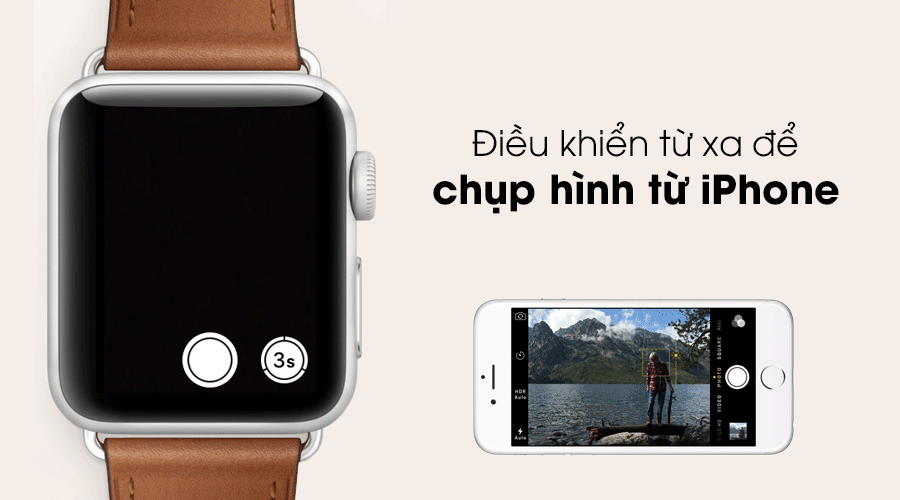 Apple Watch S2 38mm mặt thép không gỉ, dây da màu nâu
