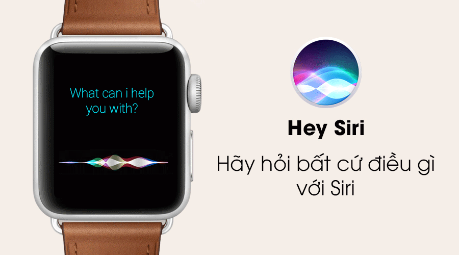 Apple Watch S2 38mm mặt thép không gỉ, dây da màu nâu