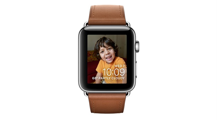 Apple Watch S2 38mm mặt thép không gỉ, dây da màu nâu