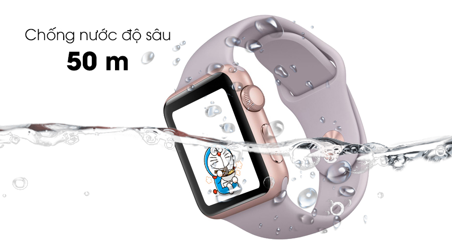 Apple Watch S2 38mm mặt nhôm, dây cao su màu hồng