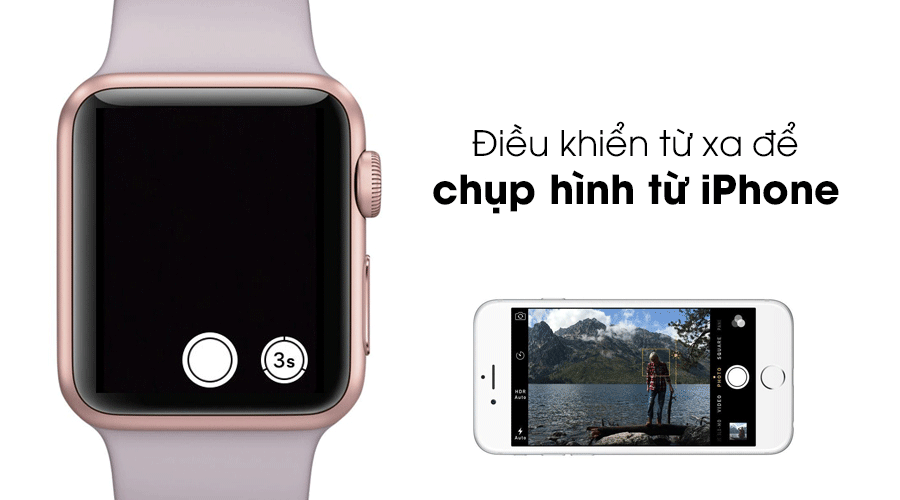 Apple Watch S2 38mm mặt nhôm, dây cao su màu hồng
