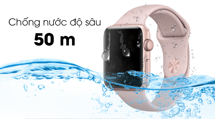 Apple Watch S2 42mm mặt nhôm, dây cao su màu hồng