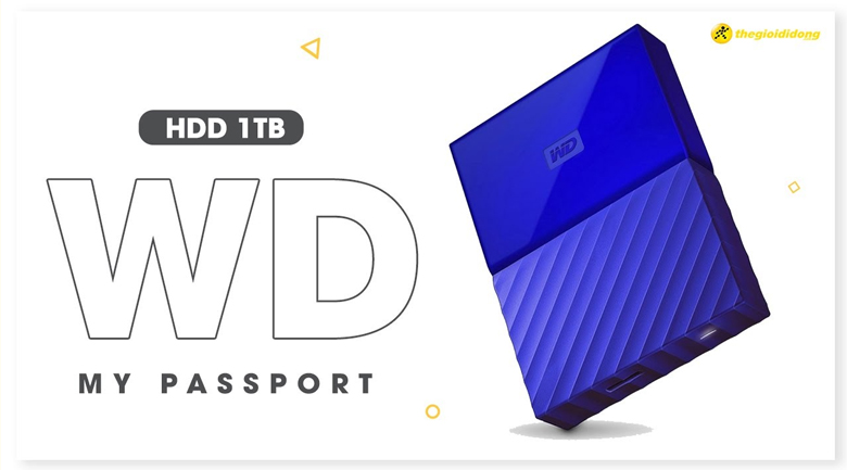 Ổ cứng di động HDD 1TB WD My Passport Xanh Dương