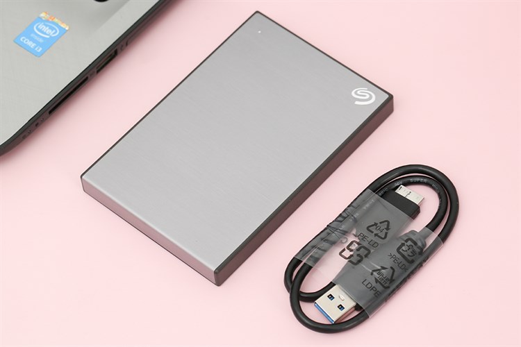 Ổ cứng HDD 2TB Seagate Backup Plus Slim STHN2000406 Xám Màu Xám