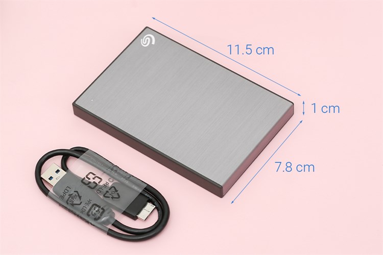 Ổ cứng HDD 2TB Seagate Backup Plus Slim STHN2000406 Xám Màu Xám