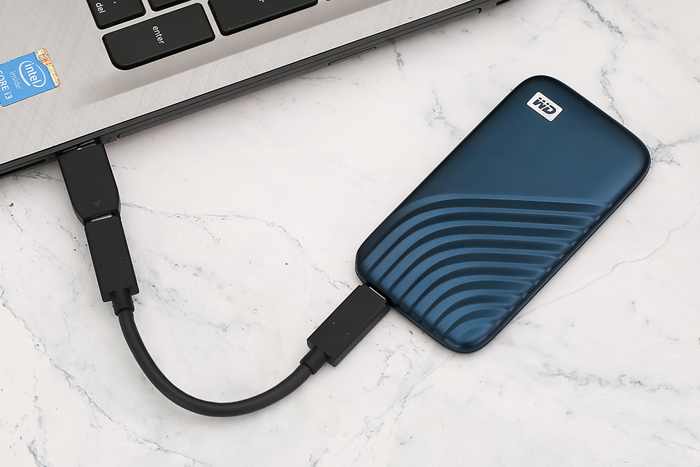 Ổ cứng di động SSD 500GB WD My Passport BAGF5000 Màu Xanh Dương