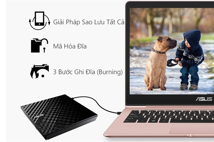 Ổ ghi ASUS SDRW-08D2S-U LITE External/USB 2.0 Màu Đen
