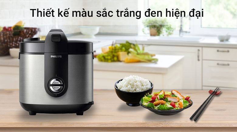Nồi cơm điện Philips 2 lít HD3128/66 Bạc