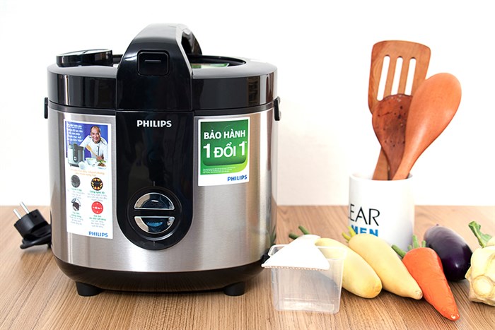 Nồi cơm điện Philips 2 lít HD3128/66 Bạc Màu Bạc