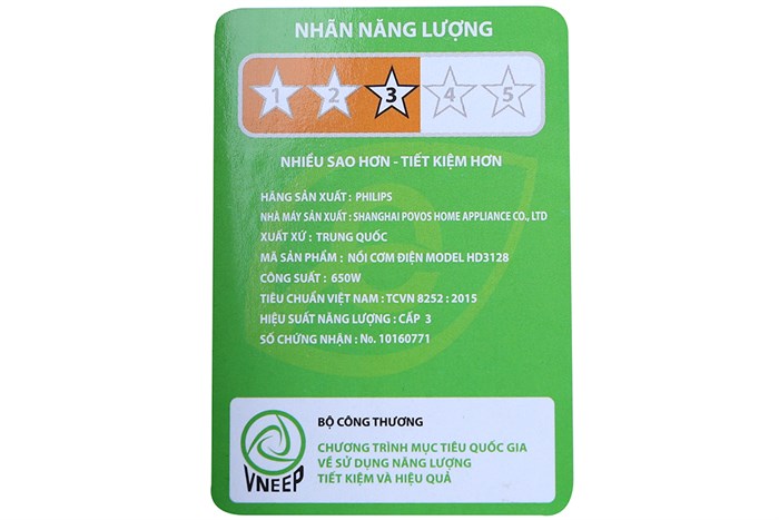 Nồi cơm điện Philips 2 lít HD3128/66 Bạc Màu Bạc