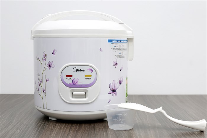 Nồi cơm điện Midea 1.8 lít MR-CM1811 Màu Trắng - Tím
