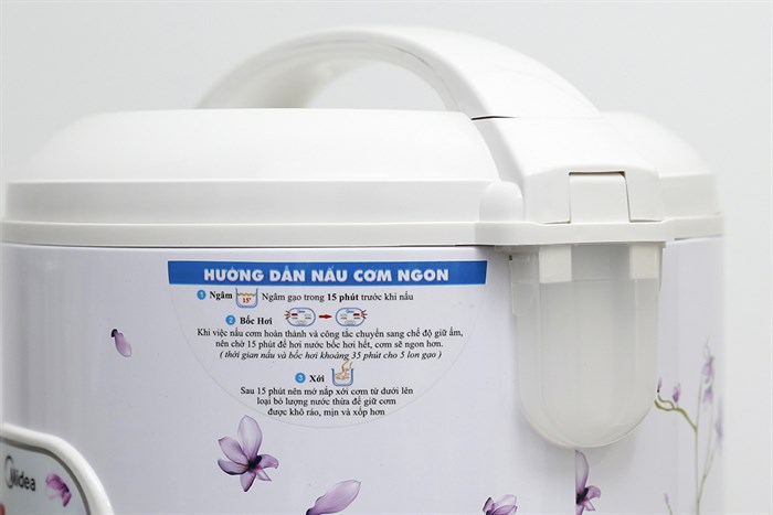 Nồi cơm điện Midea 1.8 lít MR-CM1811 Màu Trắng - Tím