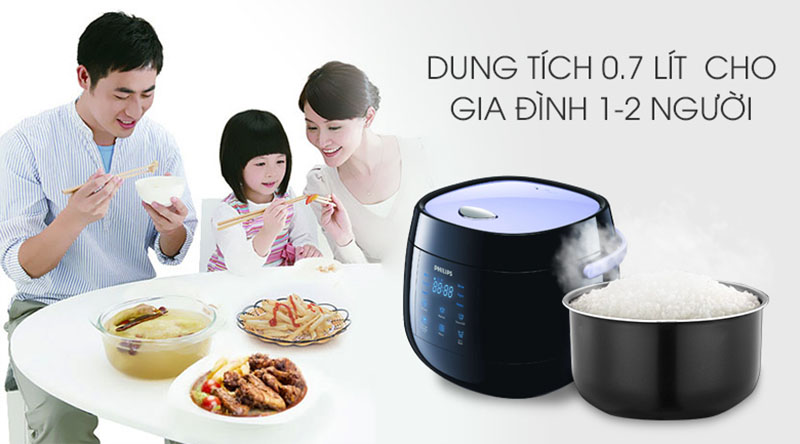 Thiết kế nồi cơm điện tử Philips 0.7 lít HD3060