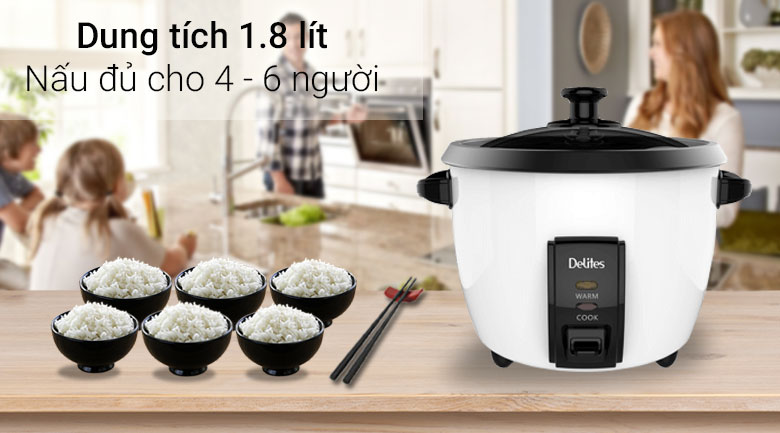 Nồi cơm điện Delites 1.8 lít NCR1801