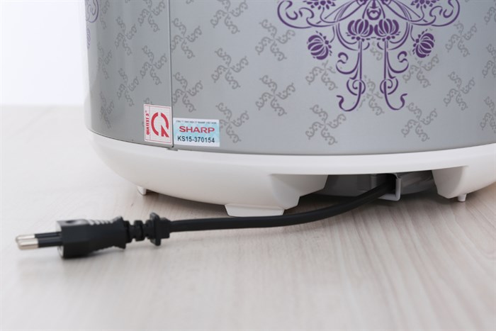 Nồi cơm điện Sharp KS-N19EV RP 1.8 lít Màu Trắng - Tím