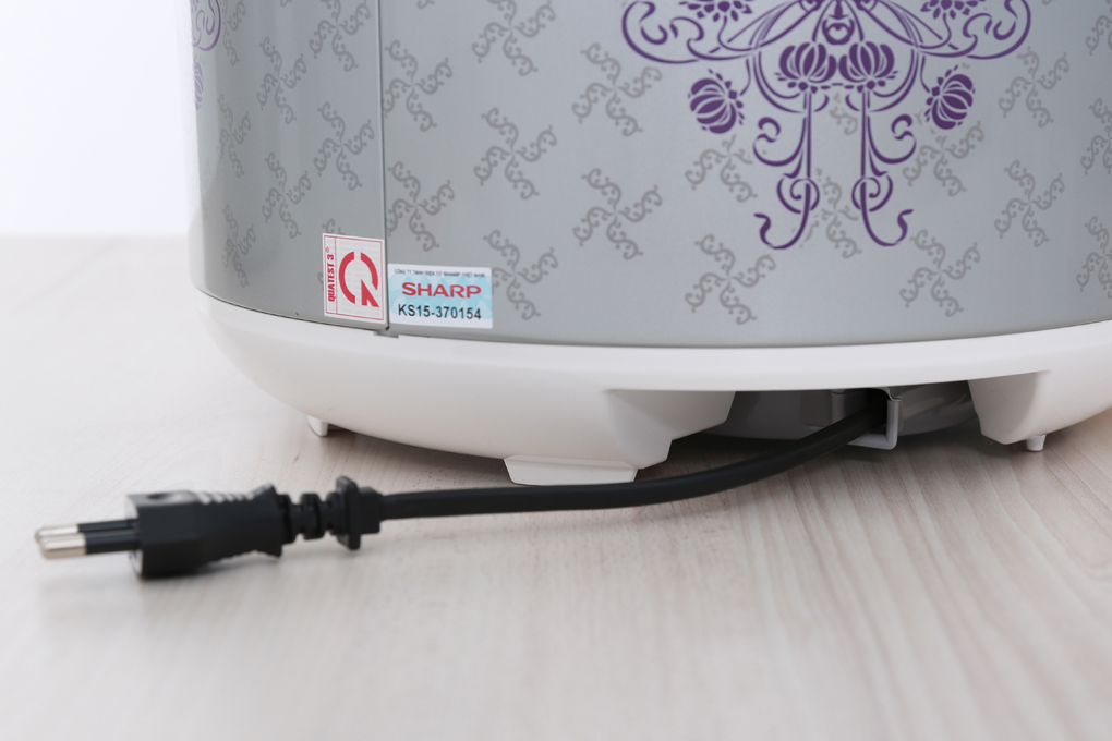 Nồi cơm điện Sharp KS-N19EV RP 1.8 lít Màu Trắng - Tím