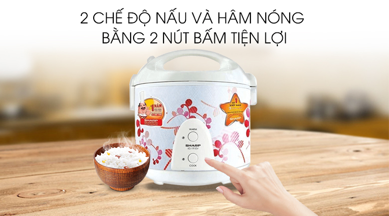 Nồi cơm điện Sharp KS-N191EV LR 1.8 lít
