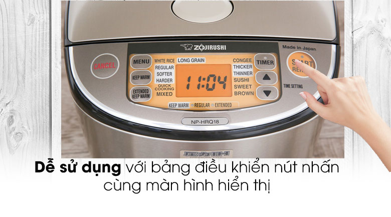 Nồi cơm điện cao tần Zojirushi 1.8 lít ZONC-NP-HRQ18-XT