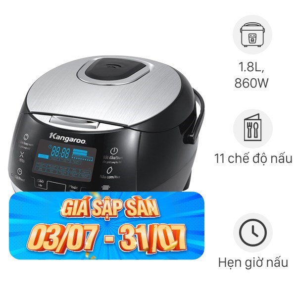 Nồi cơm điện tử Kangaroo 1.8 lít KG595