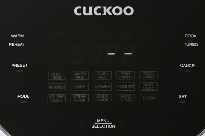 Nồi cơm điện tử Cuckoo 1.8 lít CR-1010F Màu Trắng - Đen