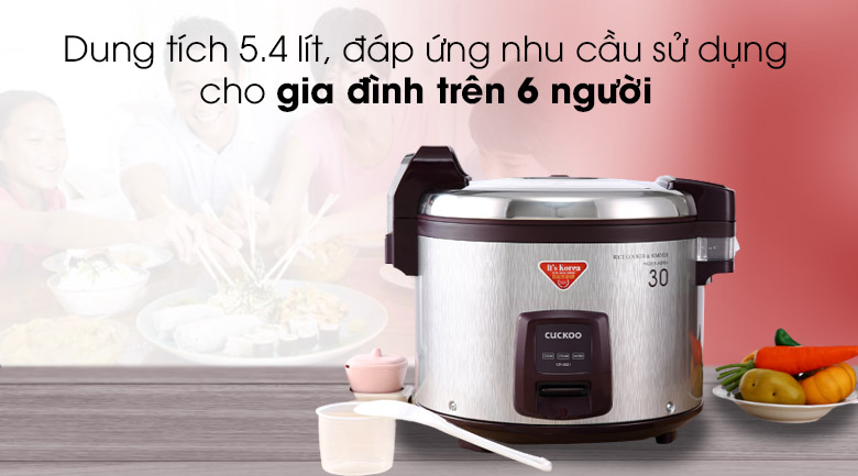 Dung tích - Nồi cơm nắp gài Cuckoo CR- 3021