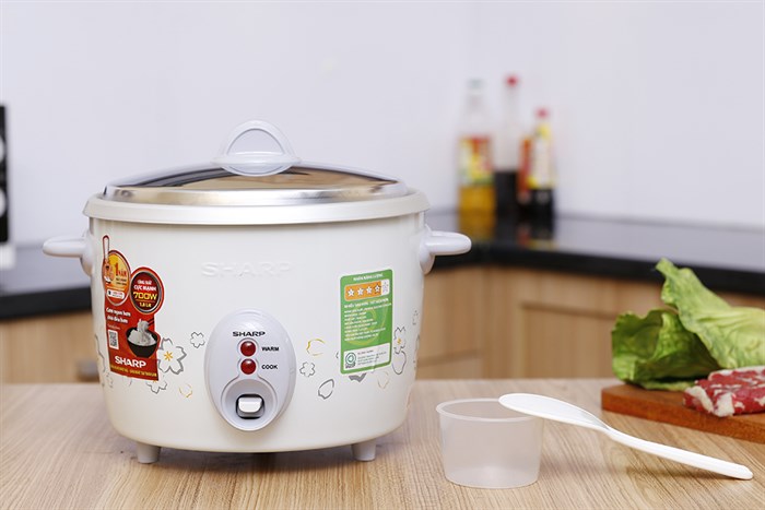 Nồi cơm nắp rời Sharp 1.8 lít KSH-D19V Màu Trắng