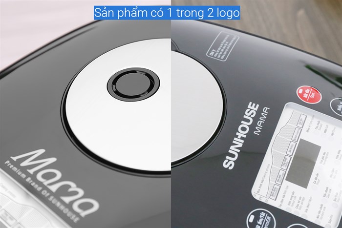 Nồi cơm điện tử Sunhouse mama 1.8 lít SHD8903 Màu Xám