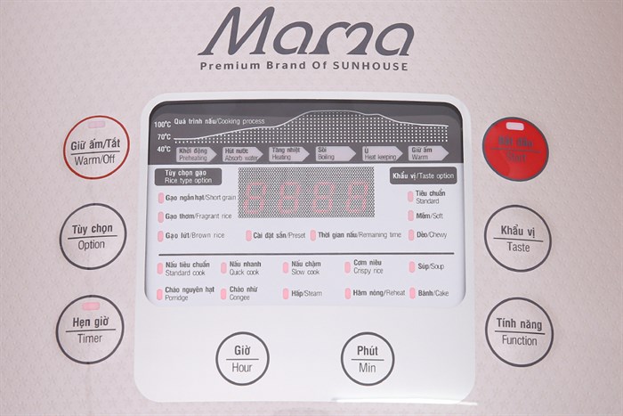 Nồi cơm điện tử Sunhouse Mama 1.5 lít SHD8915 Màu Nâu